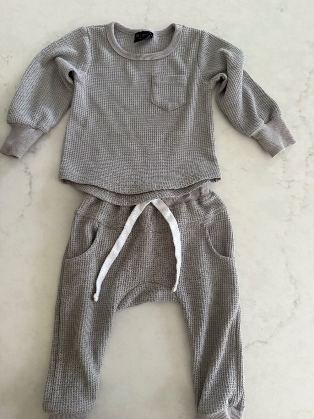 Little Bosh waffle jogger set